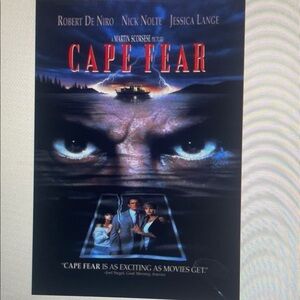 Cape Fear Movie Poster - Bold Red & Black Design